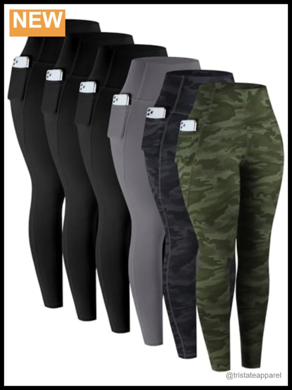 High Waisted Leggings with Pockets Tummy Control Workout Yoga Pants